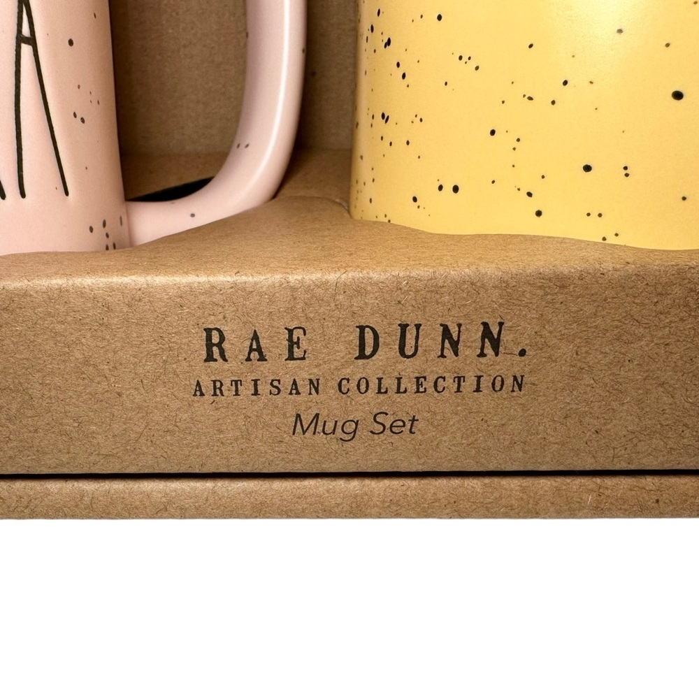 🐣 Rae Dunn Mug Set “SO EGGSTRA SPECIAL” Easter Yellow Pink - Picture 7 of 8